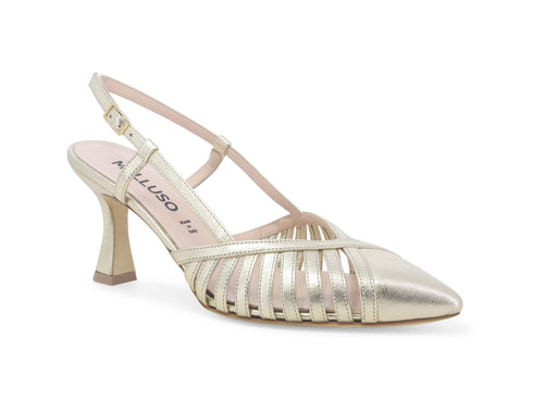 Melluso Scarpe Cerimonia Primavera Estate in Pelle Metallizzata